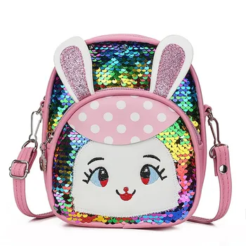 

New 2019 Kid Baby Girl Boy Sequin Bunny Backpack Shoulder Travel Bag Satchels Rucksack