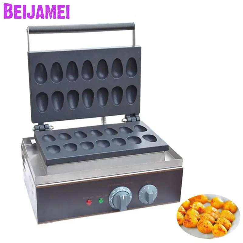 

BEIJAMEI Electric bird egg crisp machine 14 grid quail egg oven commercial egg baking cake waffle machine