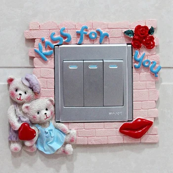 

European simple power switch switch resin socket protective cover single double wall acrylic wall decoration