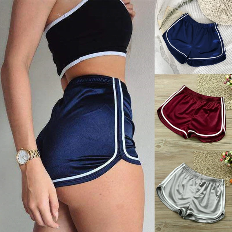 

Newly Womens Solid Athletic Shorts Cross Side Dance Shorts Gym Workout Short Pants Dropshipping