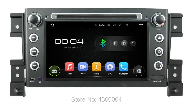 Clearance Quad Core Android 5.1 Car DVD for Suzuki Grand Vitara with Navigation system Radio WIFI 4G audio video player support OBD DVR 1