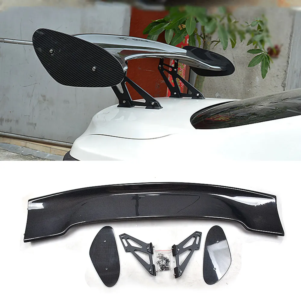 Universal Carbon Fiber Car Racing Rear Trunk Spoiler Wings Car Styling For All Cars Sedan 4 Door