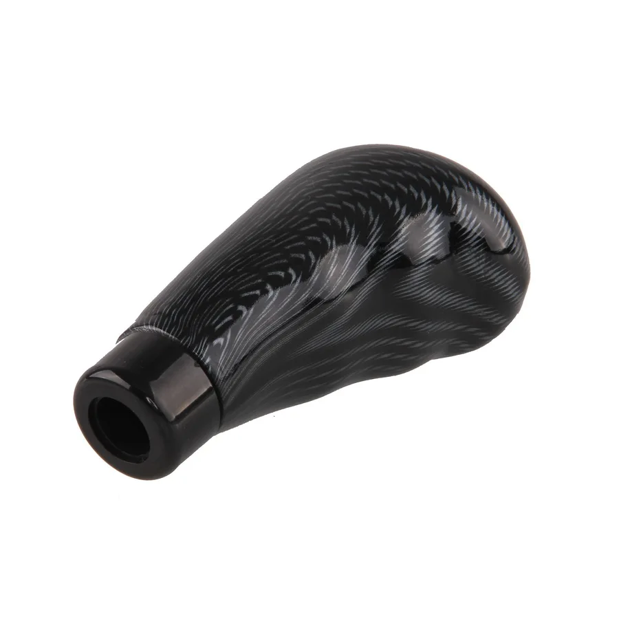 POSSBAY de imitación de madera de cuero de la PU de cambio de mando Universal coche Manual de cambio de engranaje de mando palo de fibra de carbono estilo palanca
