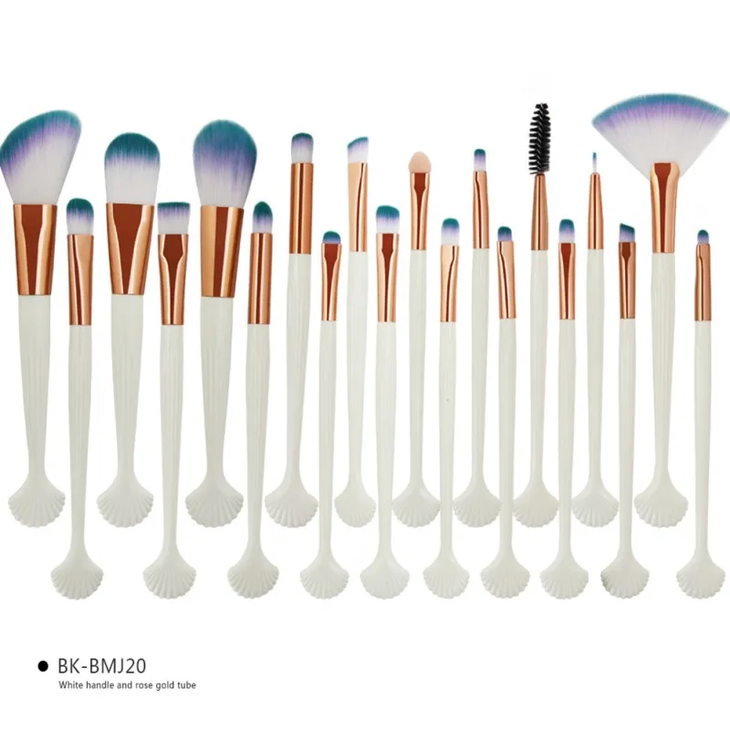 

MAANGE 20 Pcs Shell Shape Makeup Brushes Set Eyeshadow Eye Liner Lip Concealer Make Up Brush Cosmetic Tool Kit pincel maquiagem
