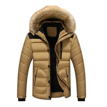 Winter Jacket Men Warm Thicken Coat High Quality Famous Cotton-padded Fashion Parkas Elegant Business Plus Size