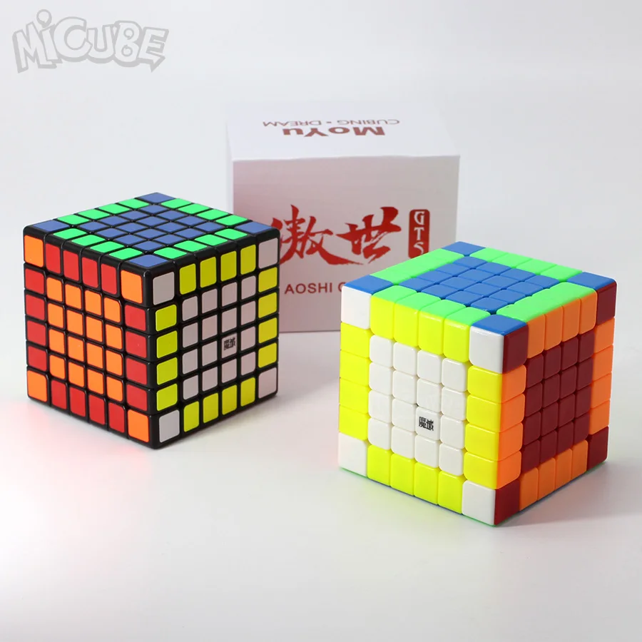 Moyu Aoshi GTS 6x6 куб скорость 6 слоев 65 мм черный/не липкий мини пазл Cubo Magico 6x6x6 6*6