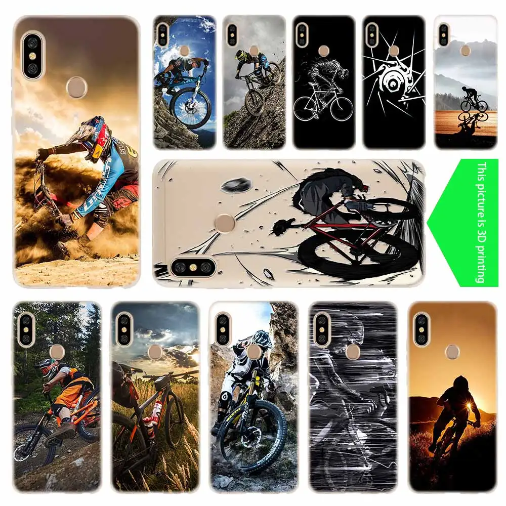 

cover soft Silicone TPU Case For Xiaomi Redmi 3 4X 4a 5 Plus 5a S2 6a 6 Pro Note 5 6 4 3 5a Amazing mountain bike Bicycle