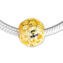 Подходит для браслетов Pandora Чарм "Пчела" Стерлинговое Серебро 925 пробы-ювелирные изделия бусины