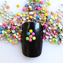 STZ, 1000 шт, 2 мм, Разноцветные Неоновые Круглые шпильки, металлические украшения для дизайна ногтей, металлические для DIY 3D акриловые аксессуары для красоты LANC220