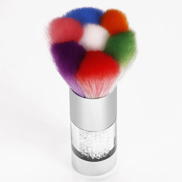 Best Price 1PC Nail Art Equipment New Stylish Nail Brush Tool For Acrylic Nail Art Dust Cleaner Silver