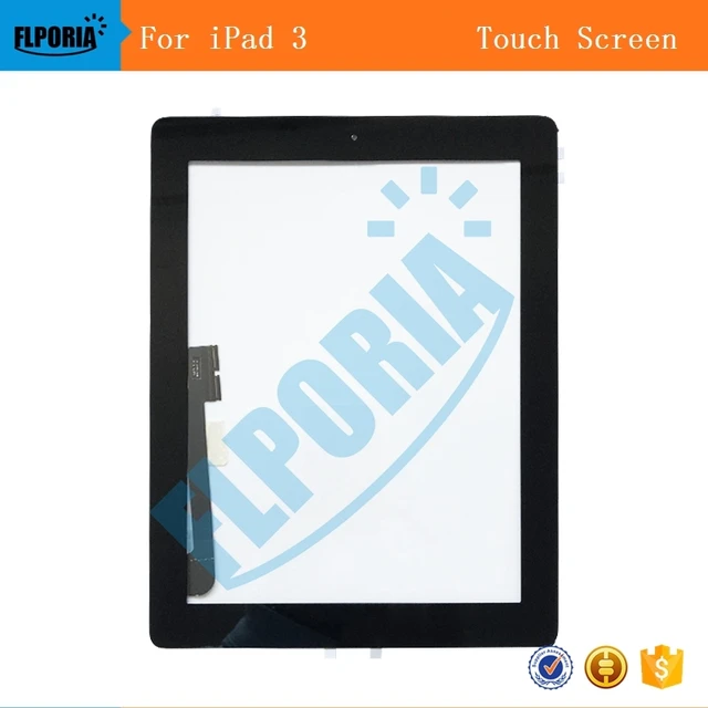 Vetro Digitizer Per IPad 3 3a Generazione | Touch Screen Di Ricambio Con Pulsante Home | Nero