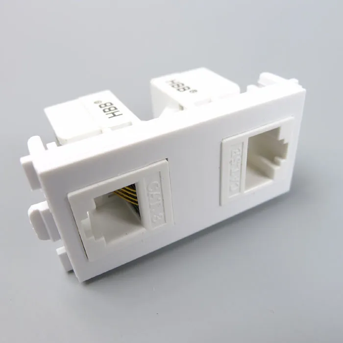 Соединительная настенная пластина RJ45 и RJ11 с двумя портами keystone поддержка сделай