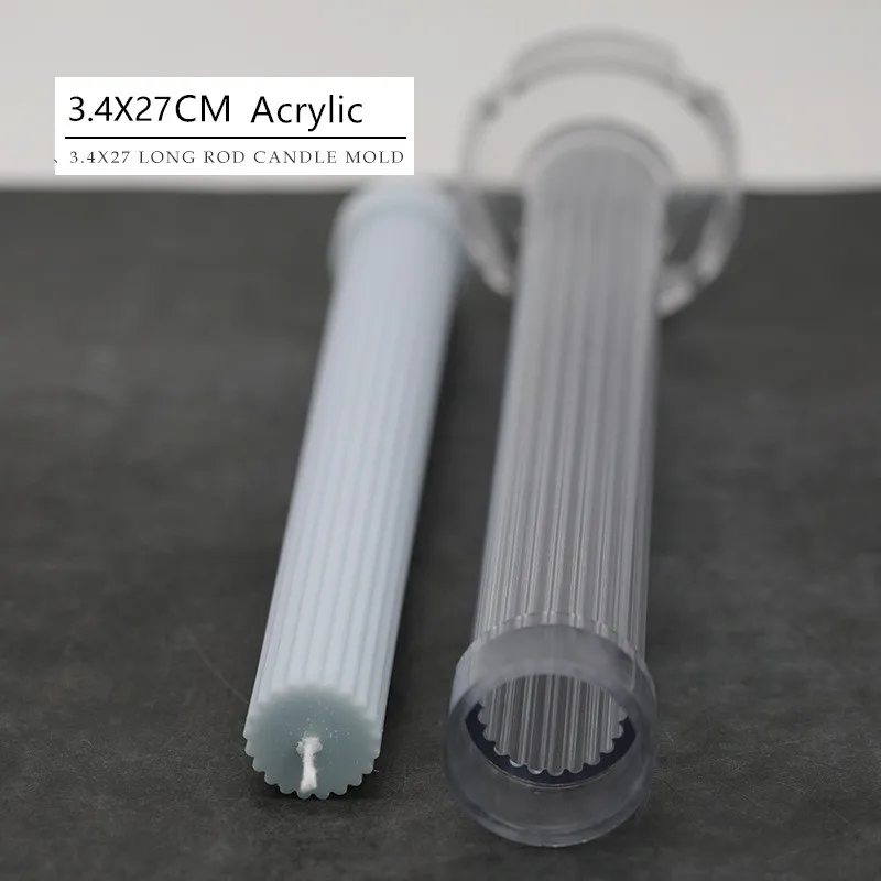 

3.4X27CM Acrylic Candle Mold New Mold stripe Pattern Mold Wedding Table Decoration