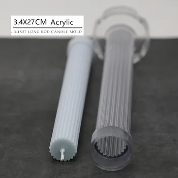 

3.4X27CM Acrylic Candle Mold New Mold stripe Pattern Mold Wedding Table Decoration