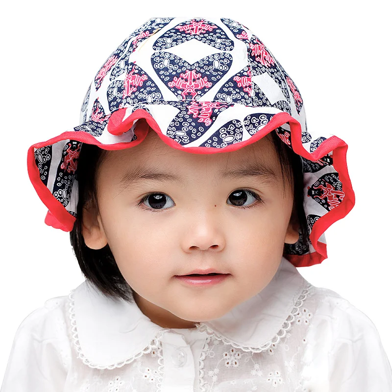 Cute Kids Hat Cotton Boys Girls Caps Spring Autumn Print Infant Bucket Soft Butterfly Baby Sun Cap 2017 Children Fisherman Hat (2)