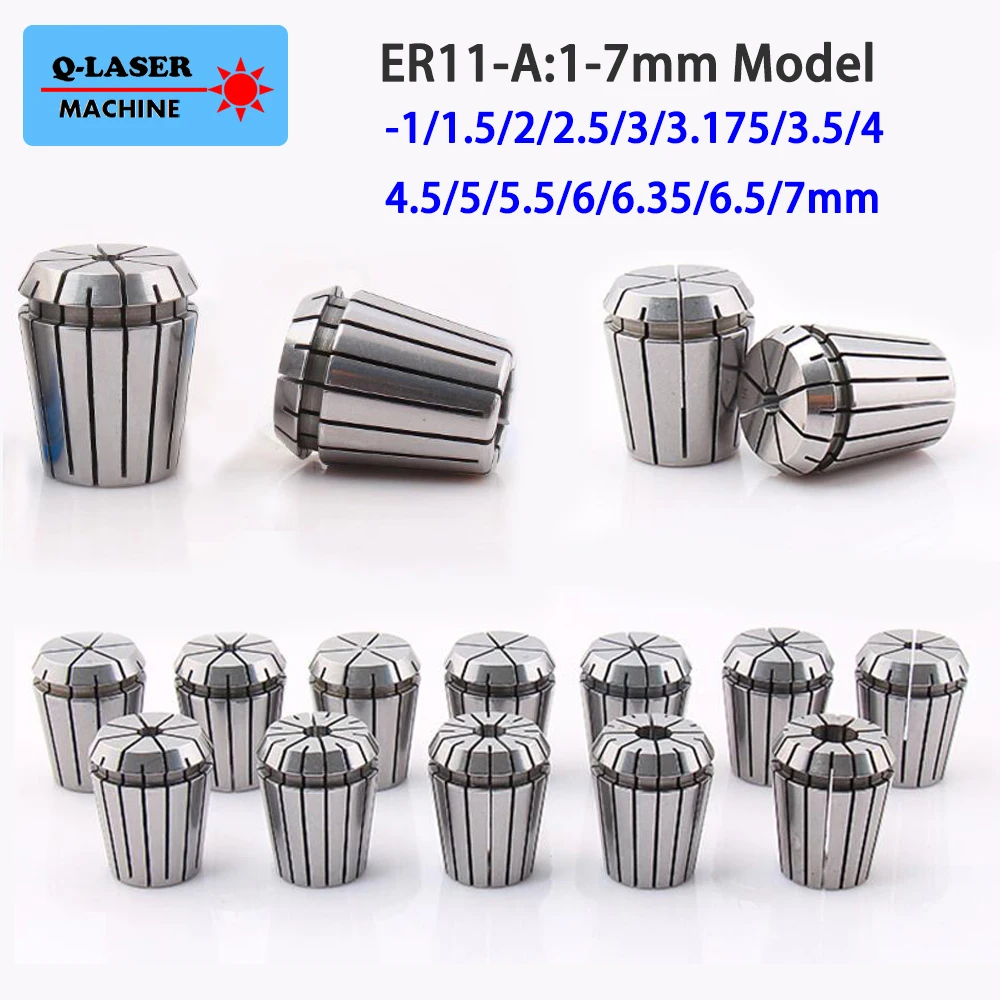 

CNC Spindle Collet Chuck ER11 1-7mm Set Type-A for CNC Milling Lather Tool Holder