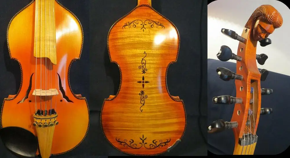 Барокко Стиль SONG Brand master 5x5 string 1" viola d'Amore, резьба сзади#14093