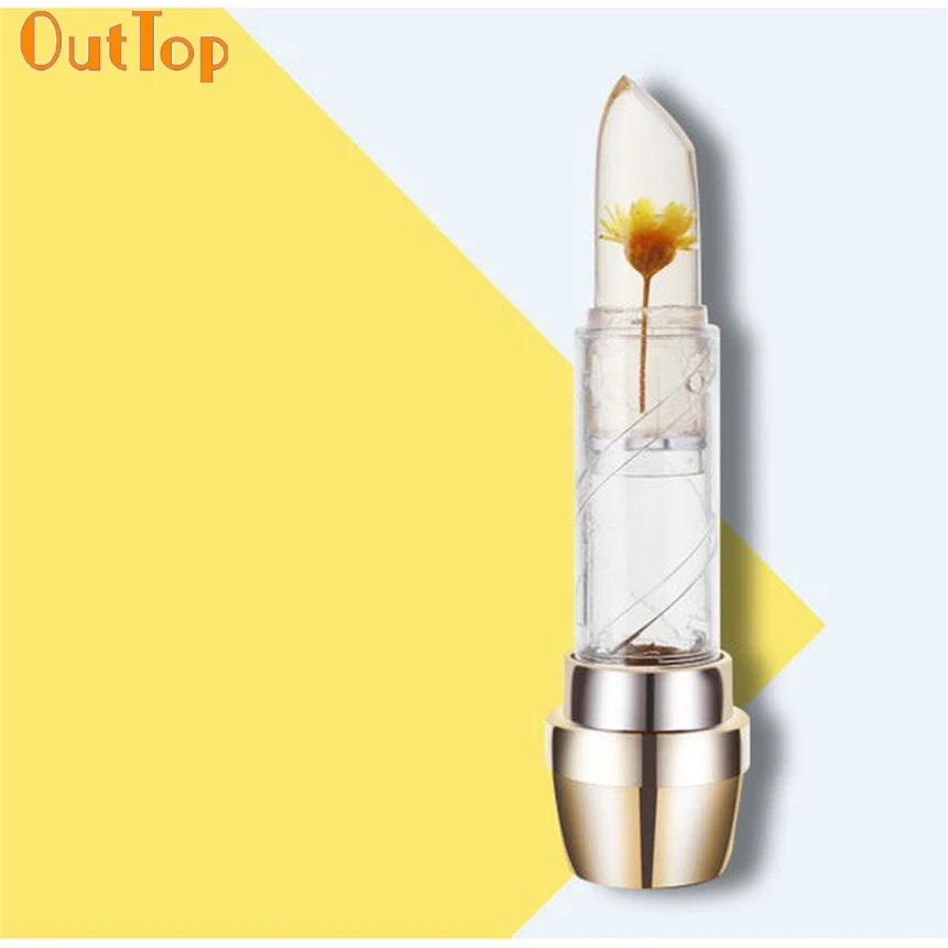 OutTop Love Beauty женский 1 шт 3D Цветы желе изменение температуры Увлажняющая помада JUL19