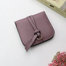 2019 New Genuine Cow Leather ladies cute slim wallet metal ring tassel purse wallet women fashion cow leather wallet bag hot sell new thick purse fashion women zipper wallet wristlet bag with serpentine genuine cow leather