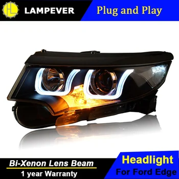

Lampever Car Styling for Edge Headlights 2012-2014 New Edge LED Headlight DRL Bi Xenon Lens High Low Beam Parking Fog Lamp