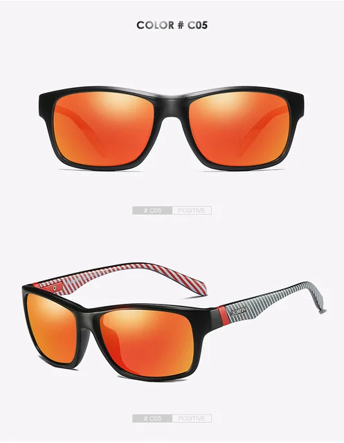 DUBERY Винтажные Солнцезащитные очки поляризационные мужские солнцезащитные очки для мужчин UV400 оттенков Spuare черные летние Oculos мужские 8 цветов модель 732 - Цвет линз: 5-with gift