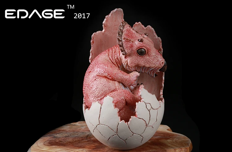 Новинка года EDAGE Имитация Динозавра модель животного 1:35 смолы Born Трицератопс cub детские игрушки
