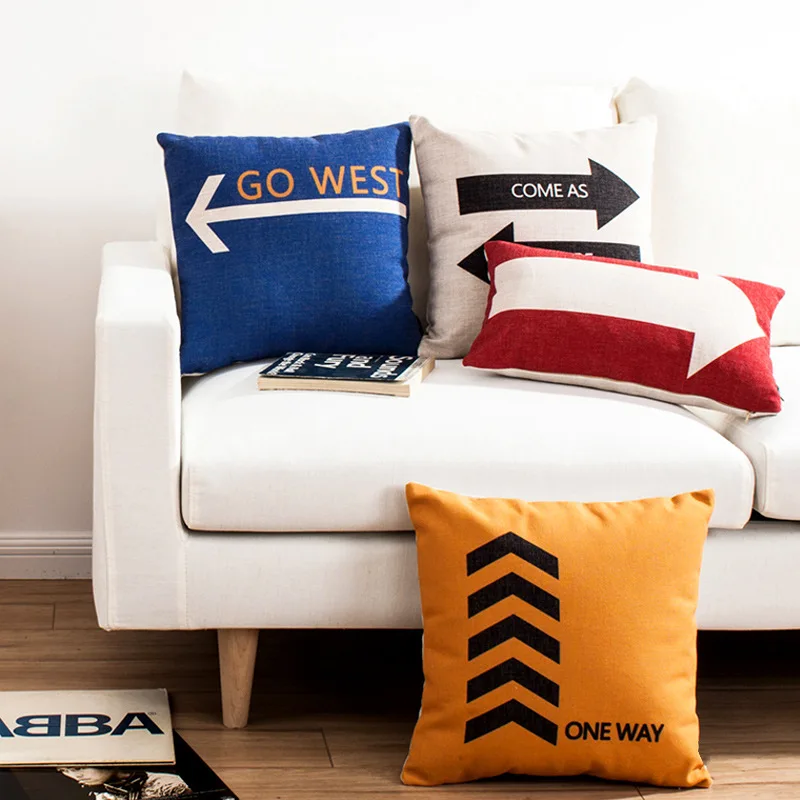 بسيطة الحديثة السهم نمط هندسي الشمال مكتب وسادة أريكة عناق المخدة المنزل فندق مقهى الديكور