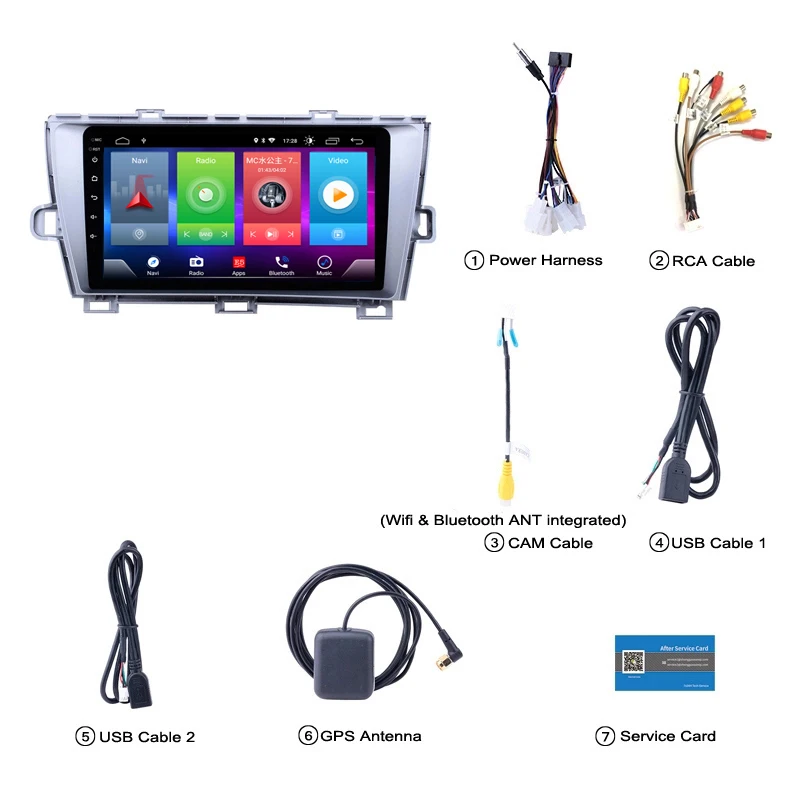 Discount Full Touch Screen Car Android 8.1 Radio Player For Toyota Prius LHD 09-13 DSP GPS Navigation Video Multimedia Built in Bluetooth 2