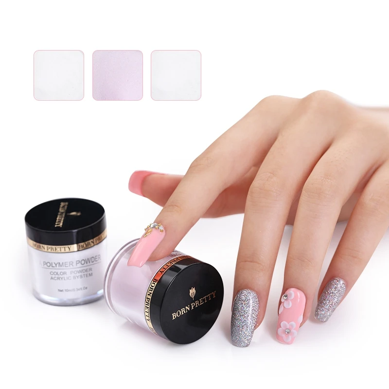 

BORN PRETTY 10ml Pink White Clear Acrylic Powders For Nail Extension Nail Art Builder Nail Polymer Powder Nail Art