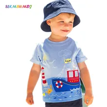 SLKMSWMDJ Cotton Child Clothes Summer O-Neck Tee Tops Kids Boys Girls T Shirt Cartoon Striped Baby T-shirt Short Sleeve 1-6Years SLKMSWMDJ Cotton Child Clothes Summer O-Neck Tee Tops Kids Boys Girls T Shirt Cartoon Striped Baby T-shirt Short Sleeve 1-6Years