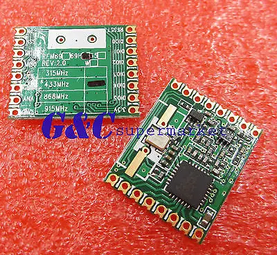 

2 X RFM69HW 433Mhz +RFM12B HopeRF Wireless Transceiver (RFM69HW-433S2)