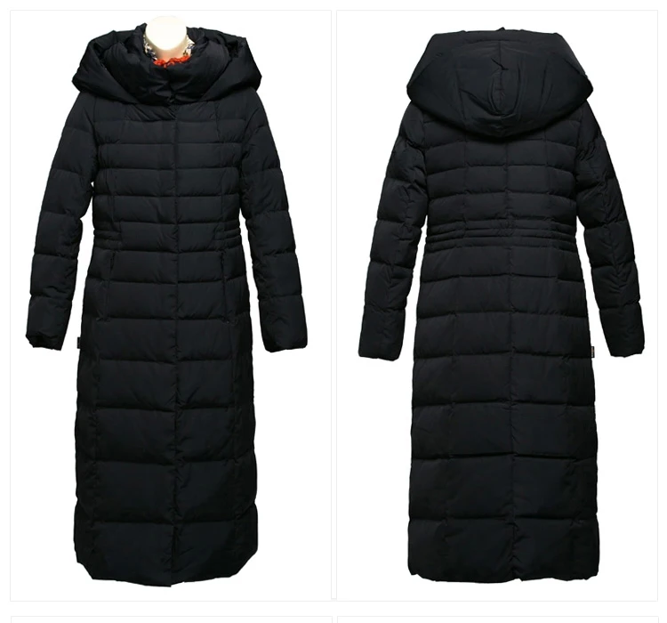 

winter blazers for womens long hooded Down jackets coats parka Thick warm large size black red 2018 hot sale