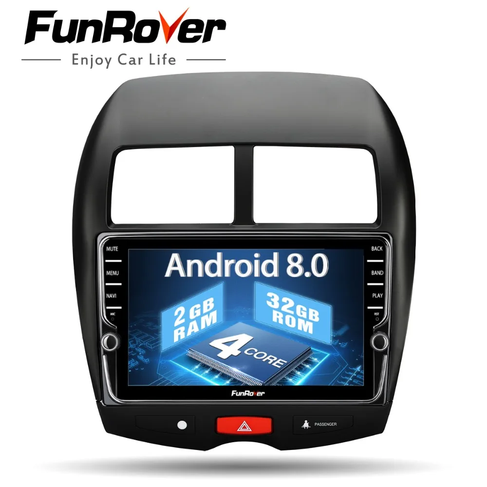 Funrover 9 ''Android 8,0 автомобильный dvd мультимедиа для Mitsubishi ASX 2010-17 peugeot 4008 Citroen C4 Aircross gps навигатор 2G 32G rom