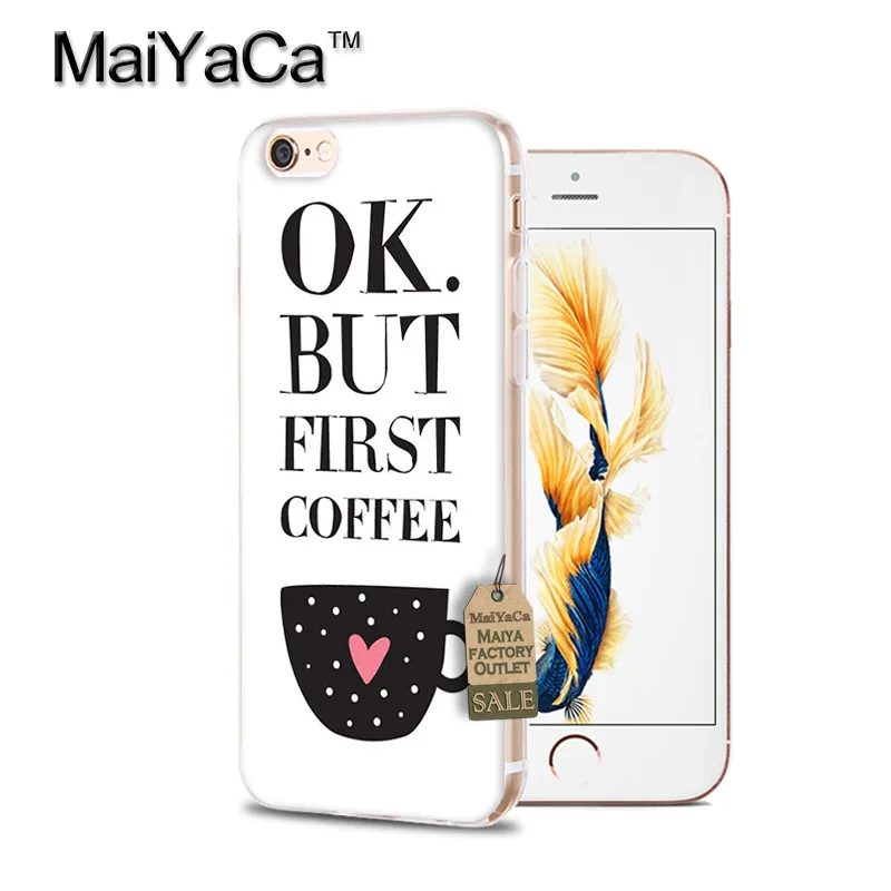 Чехол Ok But First Coffee для iphone 12 7 6 X XR XS MAX чехол книжка 6s plus 6splus 8 8plus|case for iphone|phone casescase |