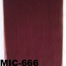 5 шт./партия, прямой зажим на синтетических волосах, ломтик волос, 5 зажимов, Термостойкое Наращивание волос 24 дюйма, 100 г MIC-666