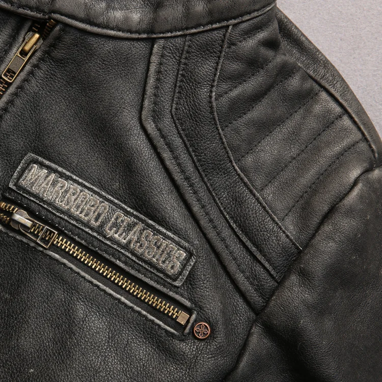 Vintage Genuine Leather Jacket Men Indian Character Pattern Motorcycle Leather Jacket Men Real Cowskin Punk Leather Coat Men Coat Men Coats Coatscoat Punk Aliexpress