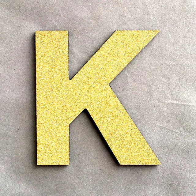 1pcs Eglish Letters Glitter Gold Letter Wall Stickers 3D Alphabet