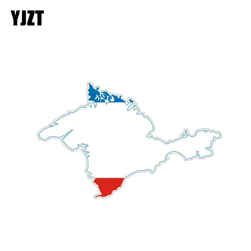 

YJZT 14.5CM*9CM Funny Crimea Map Decal Car Styling Motorcycle Helmet Car Sticker 6-1910