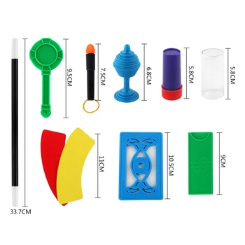

Kids Plastic Magic Trick Set Novelty Magic Gag Toy Props Kit with 11 Tricks Early Learning Toys For Kid