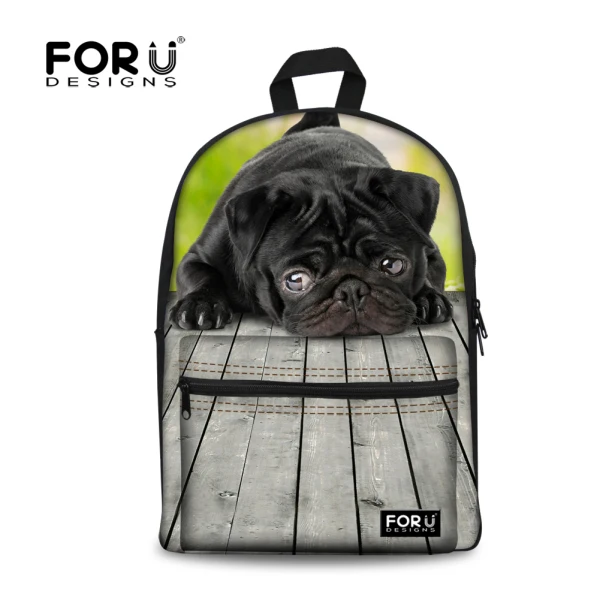 FORUDESIGNS/модные школьные рюкзаки для мальчиков-подростков, 3D милые животные, собака, лицо, Детский рюкзак для детей, дорожные рюкзаки высокого качества - Цвет: CA4965J
