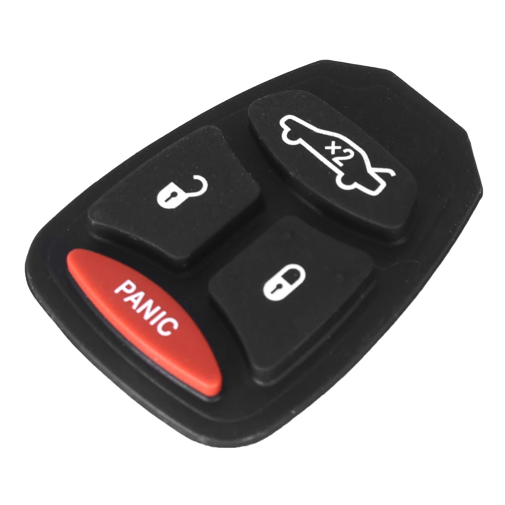 KEYYOU 10 шт./лот дистанционный брелок Замена 4 кнопки резиновая накладка для Chrysler Dodge