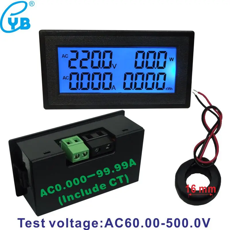 YB5140DM AC 20A 100A 200A ампер Панель ЖК дисплей цифровой вольтметр Амперметр Напряжение
