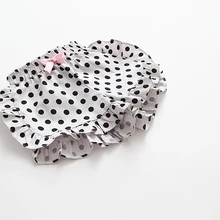 Детские шорты милые штаны в горошек для девочек, кружевная пляжная одежда с бантом черно-белые детские шорты новые детские шорты высокого качества для девочек