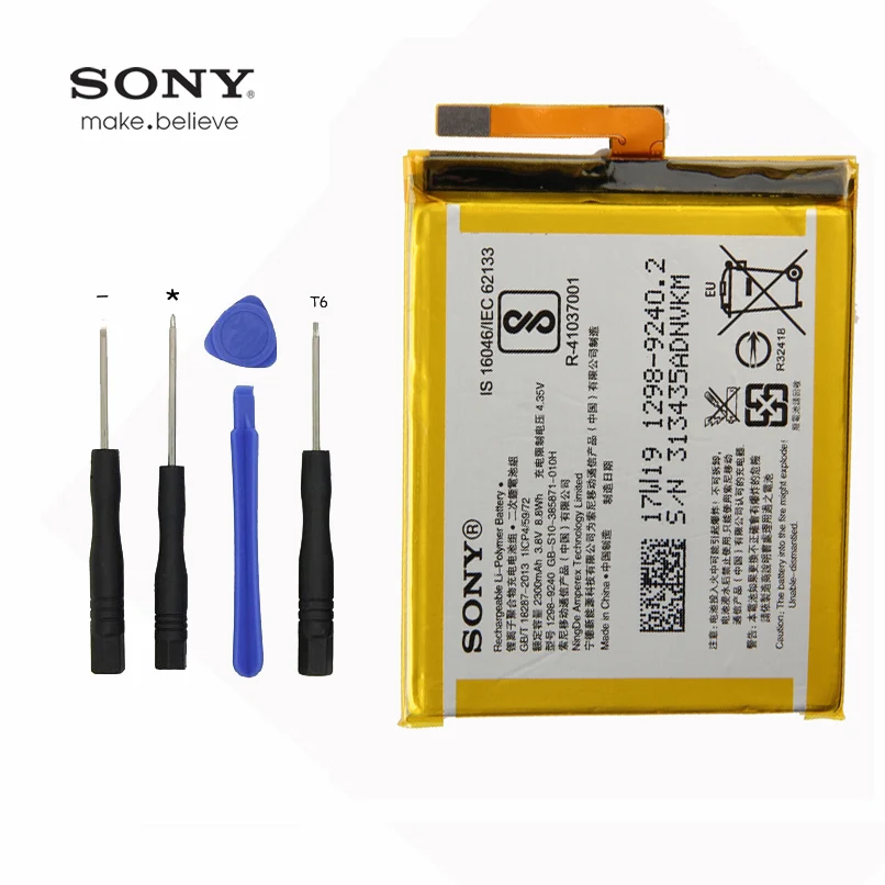 sony LIS1618ERPC Батарея для sony Xperia XA F3116 E5 F3115 F3112 F3111 F3313 2300 мА-ч