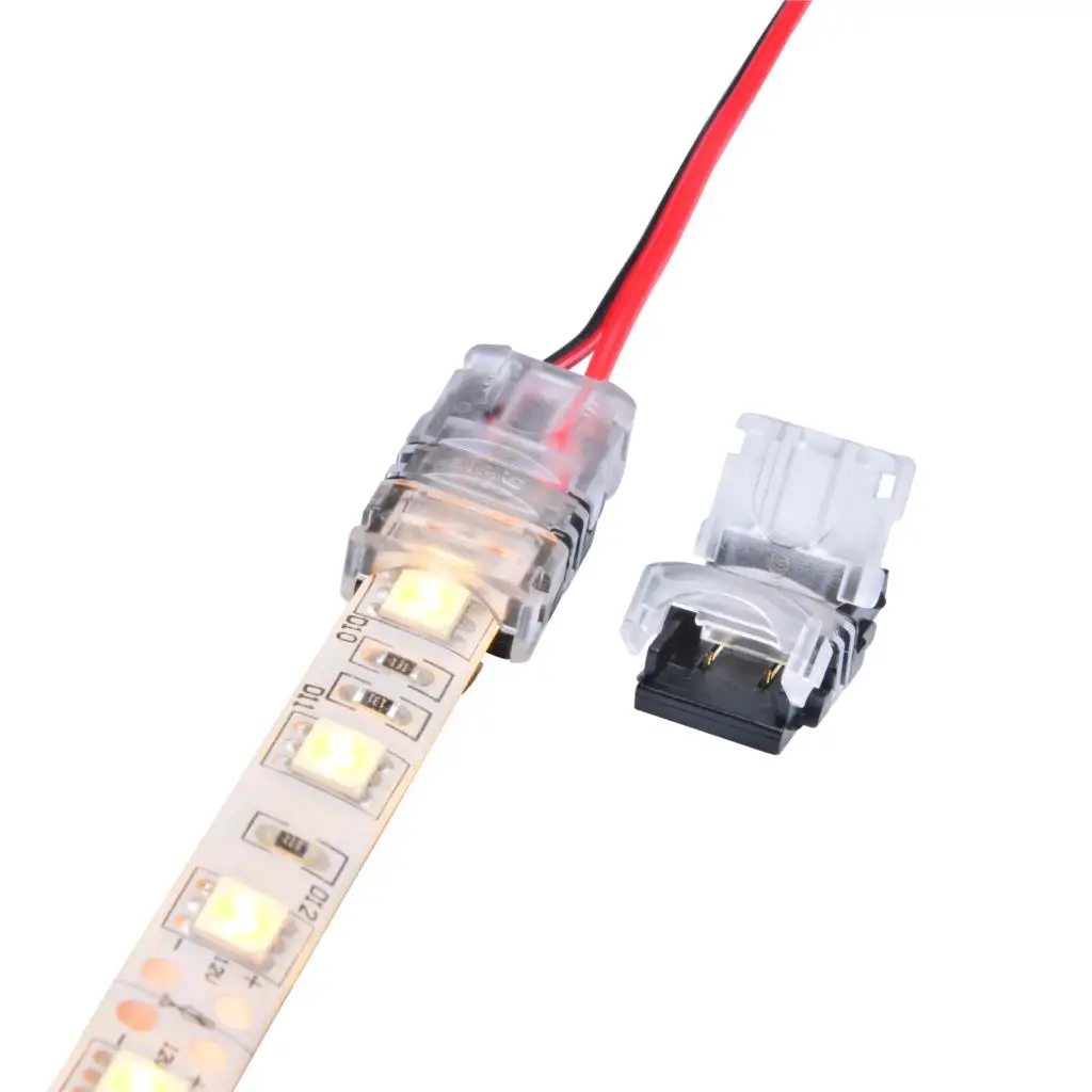 

10pcs 2pin 3pin 4pin 5pin LED Strip Connector for RGB RGBW 3528 5050 LED Strip to Wire to Power Welding Free LED Connector