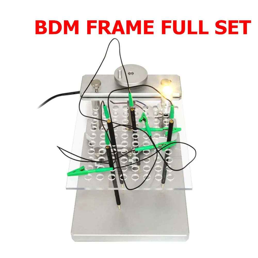 Светодиодный BDM Рамка из нержавеющей стали 2в1+ BDM зонд 22 шт. адаптер ECU чип тюнинг перекарта для KTAG KESS V2 FGTECH лучшее качество - Цвет: BDM FRAME