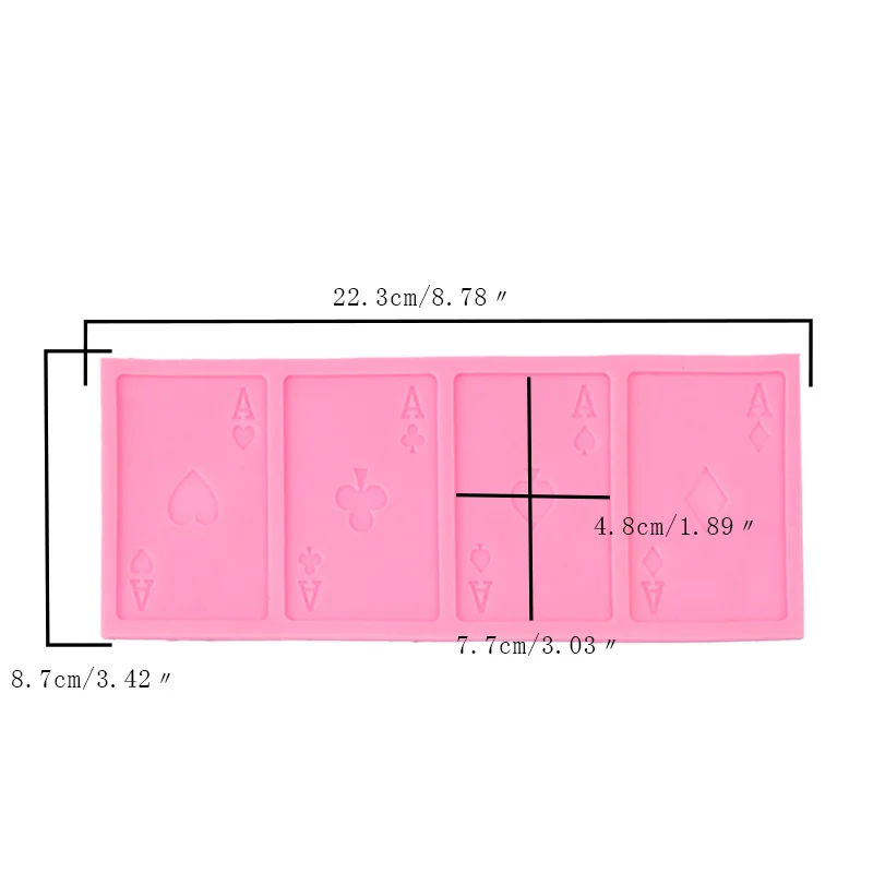 Полые игральные карты силиконовые формы украшения боковой части торта инструмент помадка торт 3D форма пищевой силиконовый коврик изделия для выпечки