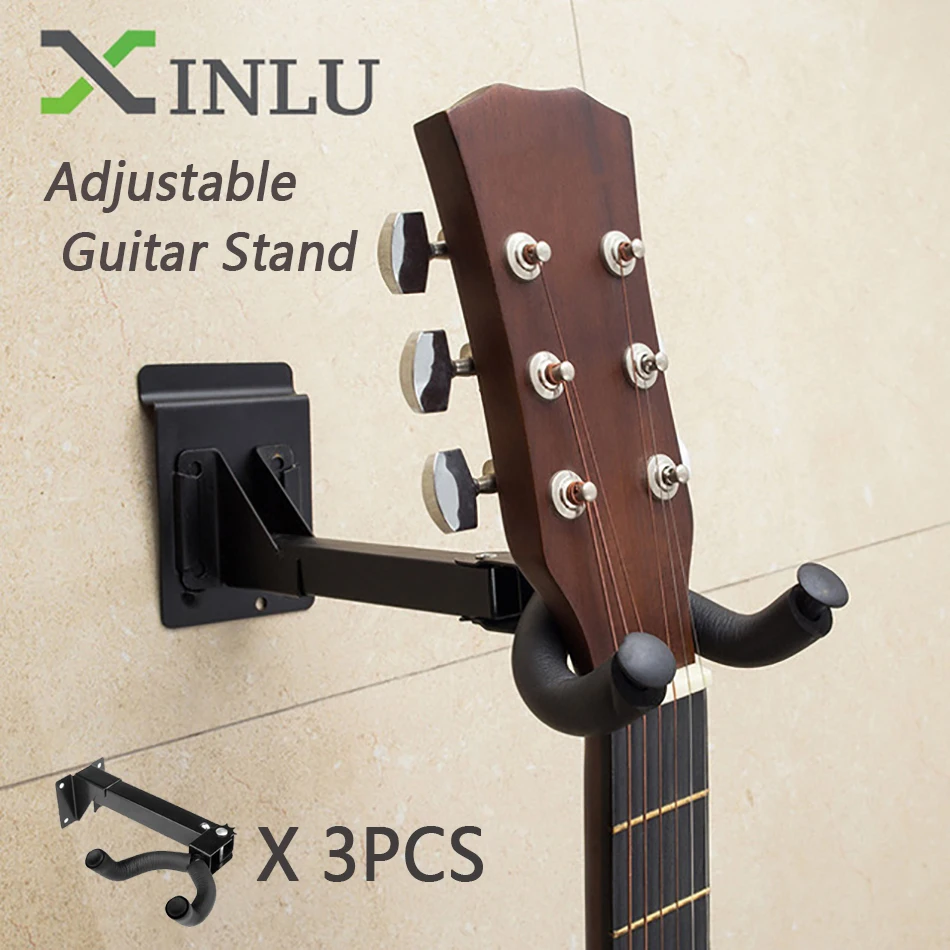 3pcsAdjustableGuitarHookSupportGuitarStandWallMountGuitar