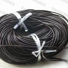 100 м коричневый шнурок для подвески из натуральной кожи/веревка без застежки 2,5 мм