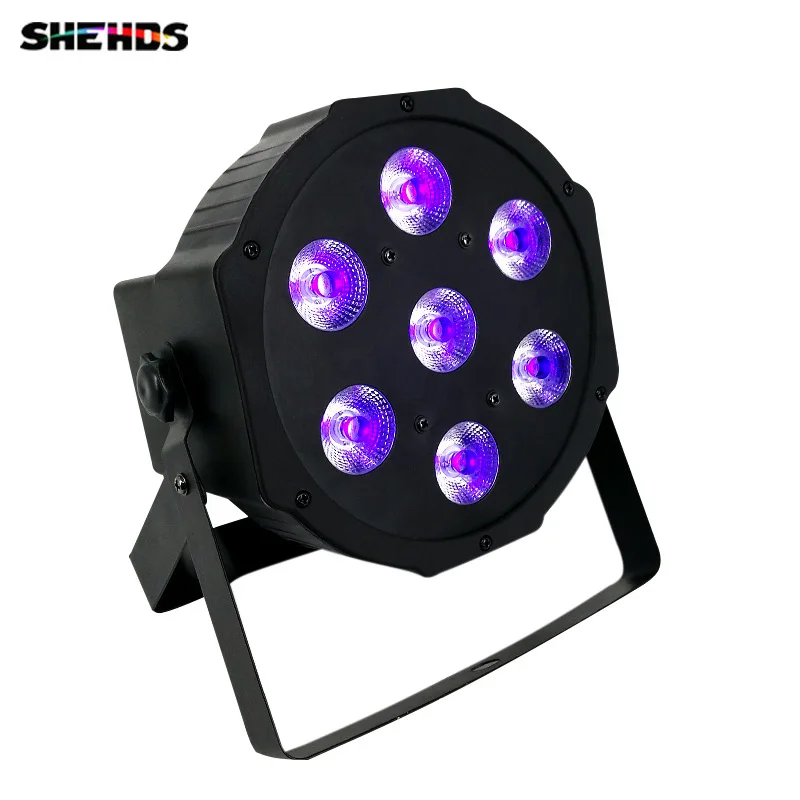Cena SHEHDS reflektor led flat par 12x3W fioletowy kolor oświetlenie UV z DMX512 dla Disco projektor dla dj a maszyna strona dekoracji fioletowy